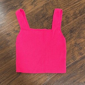 Contour rib knit tank top